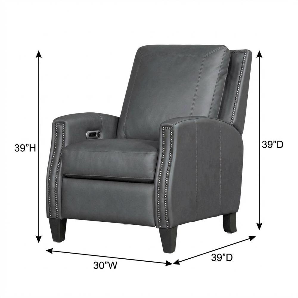 Hunter - Echo Grey Power High Leg Recliner P2 - Power by FreeMotion. Picture 9