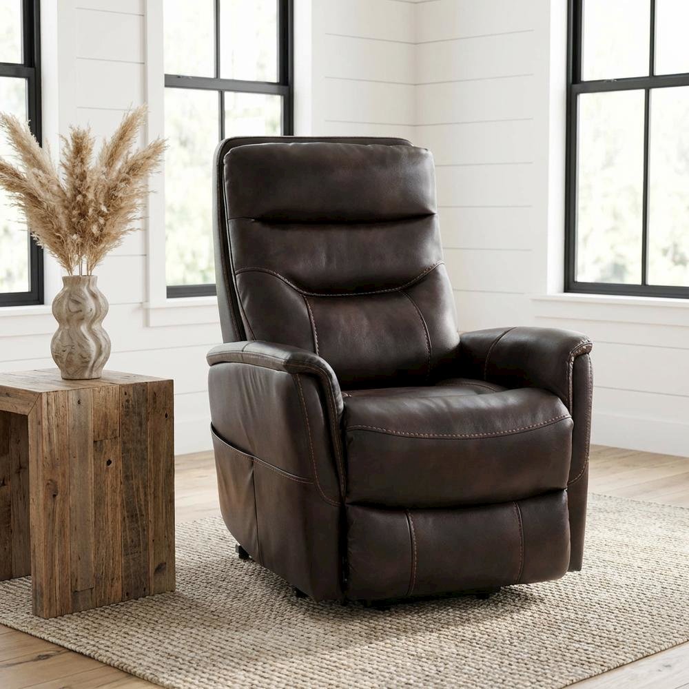 Gemini - Truffle Power Lift Recliner with Articulating Headrest. Picture 2