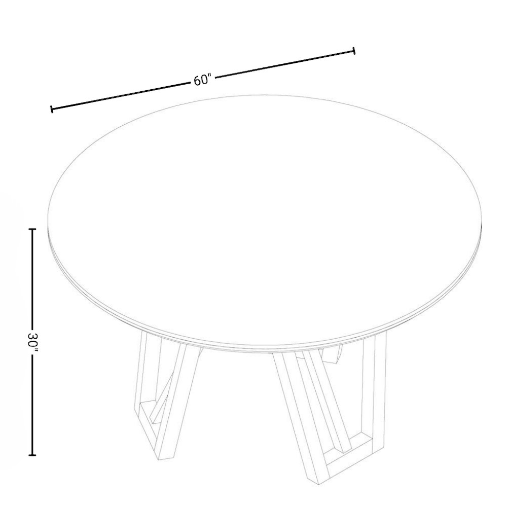 Gray Round Pedestal Dining Table, 60 Inch Rustic Round Dining Table. Picture 5