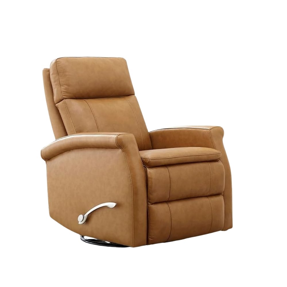 Beige Swivel Glider Recliner, Nursing Chair, Baby Glider Chair for Nursery. Picture 1