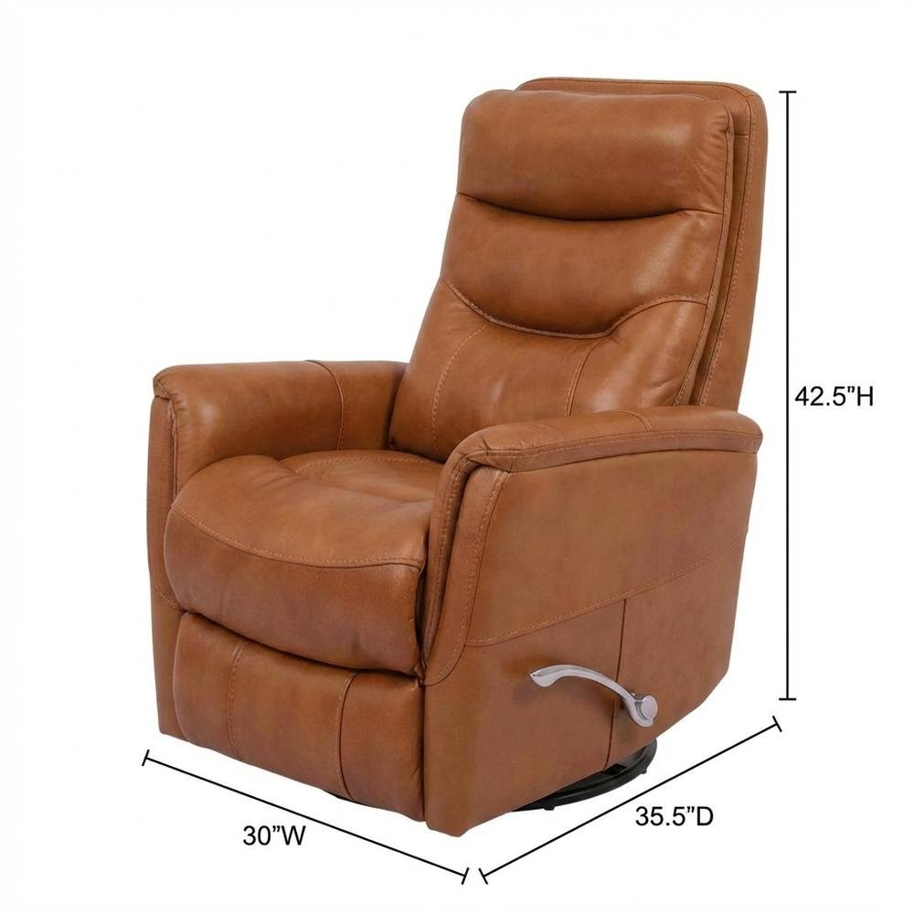 Gemini - Butterscotch Swivel Glider Recliner. Picture 5