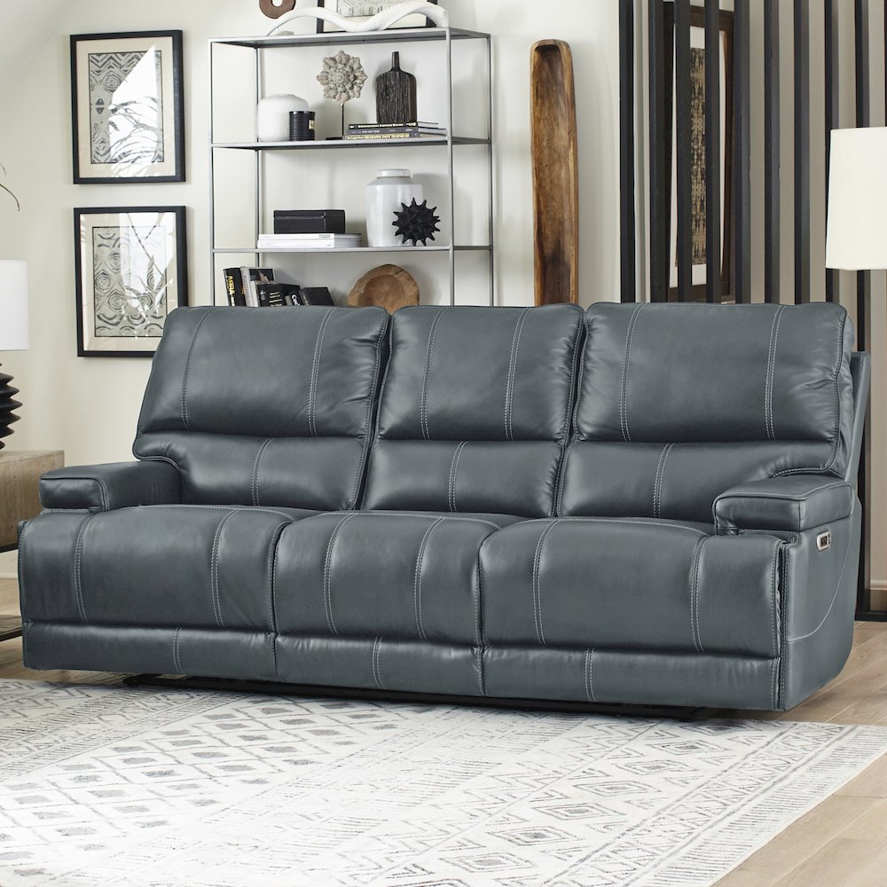 Verona Azure - Powered By Freemotion Power Reclining Sofa Loveseat and Recliner. Picture 17