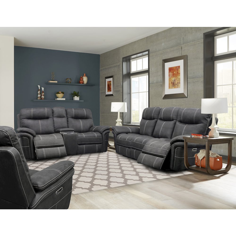 Mason - Charcoal Power Reclining Sofa. Picture 5