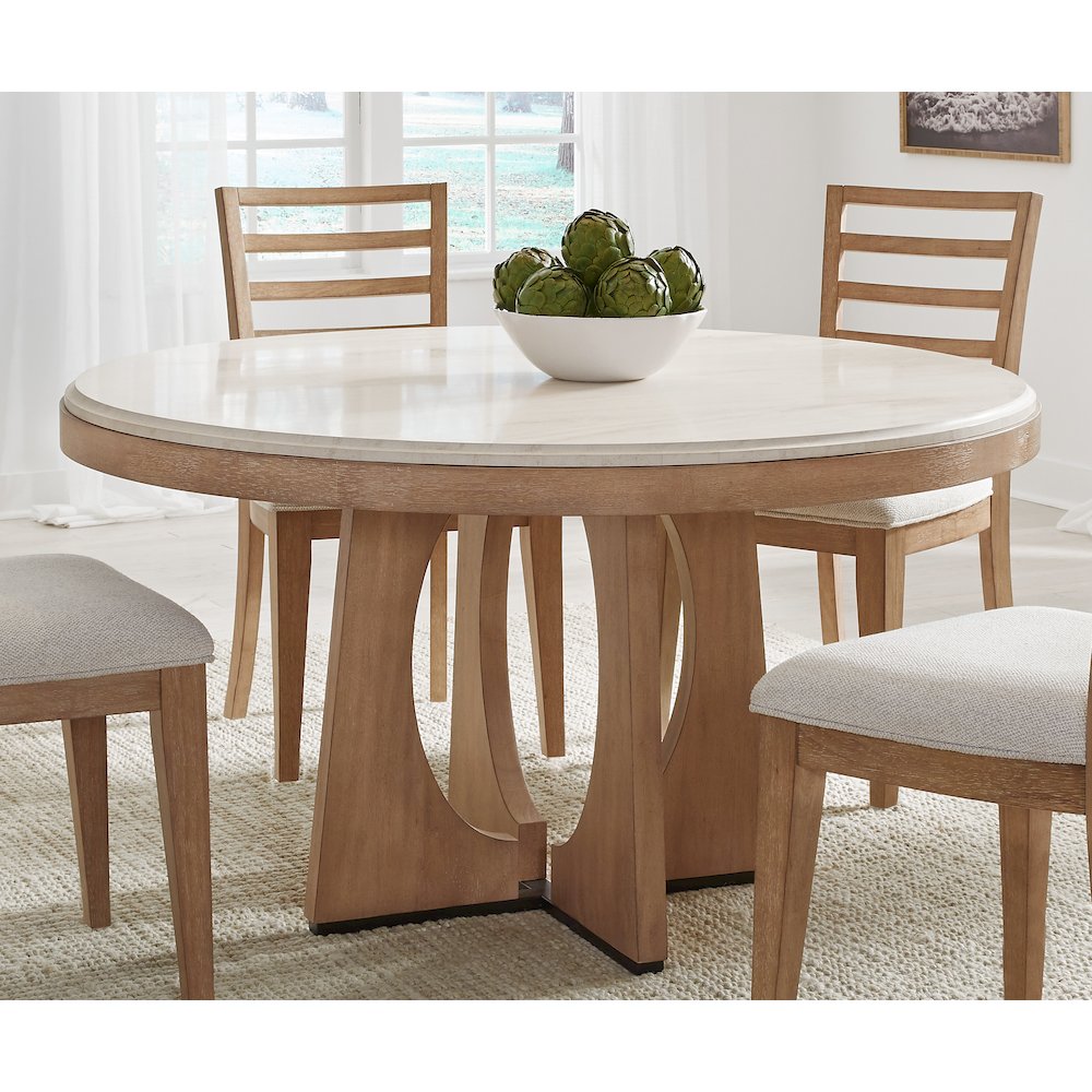 Dining 54" Round Table with buffet server & 4 barrel chairs. Picture 10