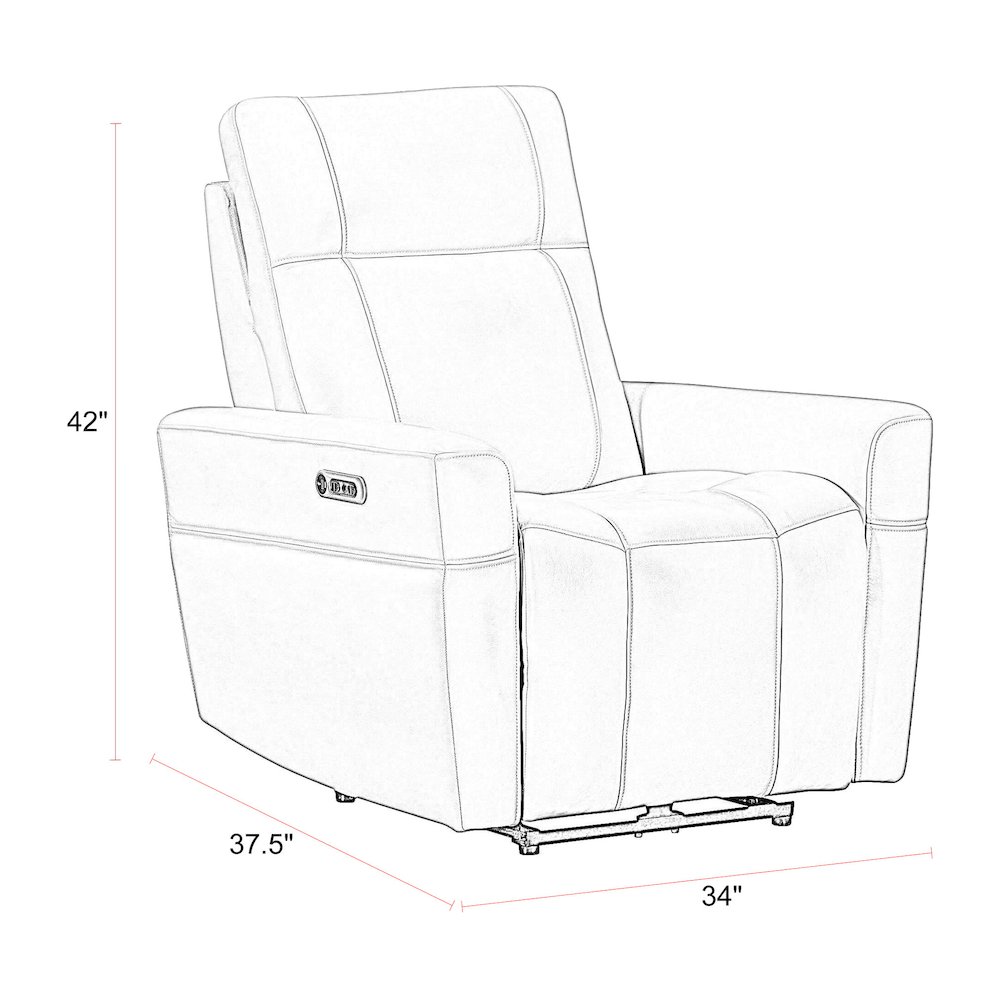 Bradford - Steamboat Ecru Power Zero Gravity Recliner P2. Picture 10