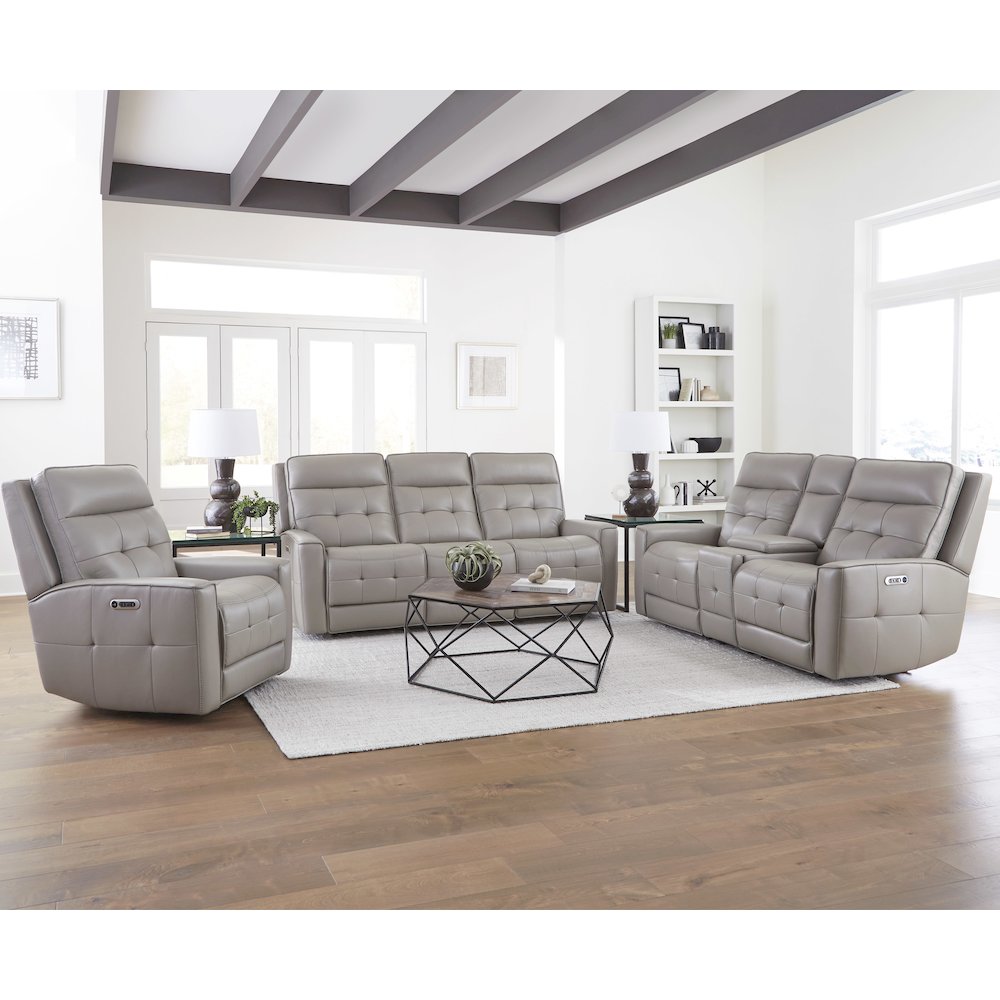 Parker Living Canterbury - Pewter Power Zero Gravity Console Loveseat. Picture 10