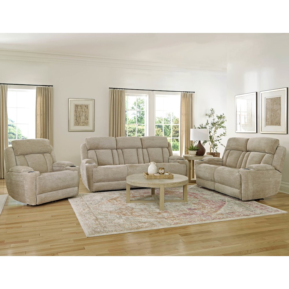 Dalton - Lucky Fawn Power Recliner. Picture 18