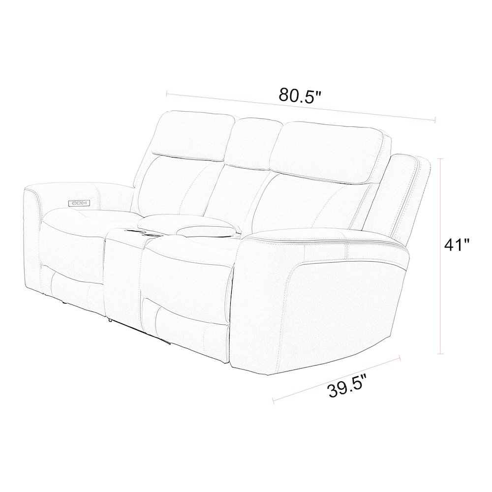 Calgary - Stone Power Reclining Sofa, Loveseat and Recliner. Picture 8