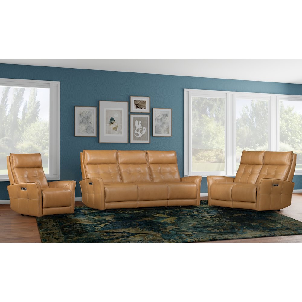 Gershwin - Lucca Butterscotch Zero Gravity Power Reclining Loveseat. Picture 8