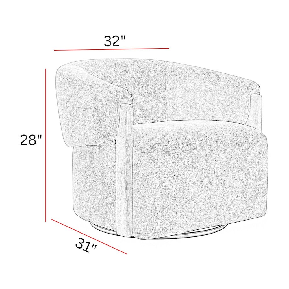 Finley - Island Teal Swivel Accent Chair. Picture 11