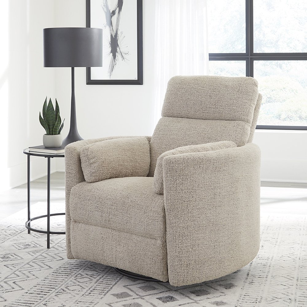Radius - Burlap Manual Swivel Recliner. Picture 4