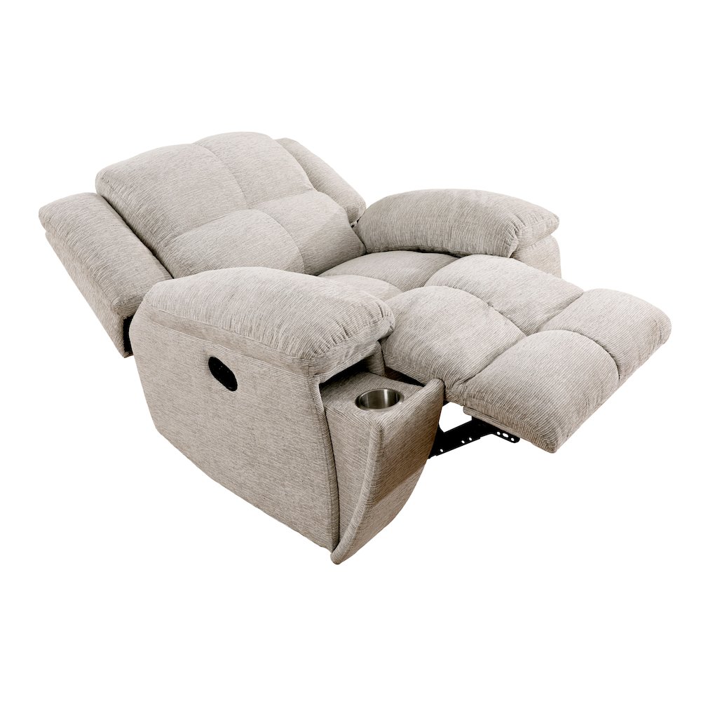 Buster - Opal Taupe Manual Reclining Sofa and Recliner. Picture 8