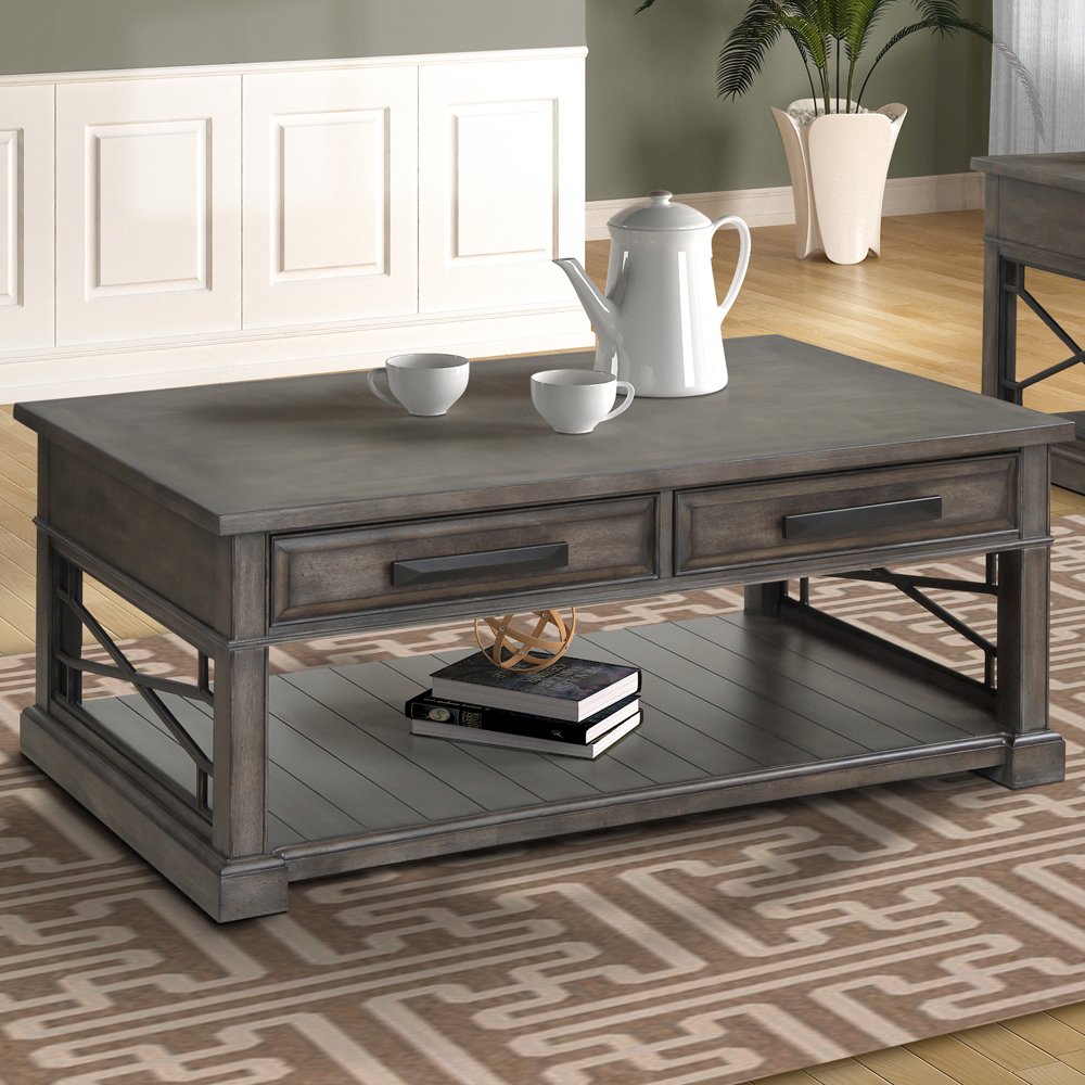 Sundance - Smokey Grey Cocktail Table with 2 End Tables and Console Table. Picture 5