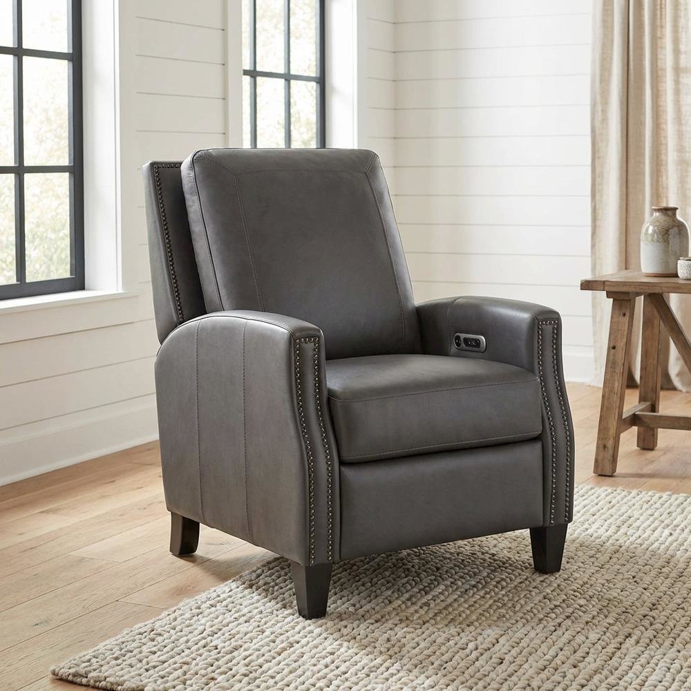 Hunter - Echo Grey Power Cordless High Leg Recliner P2 Two Pack. Picture 3