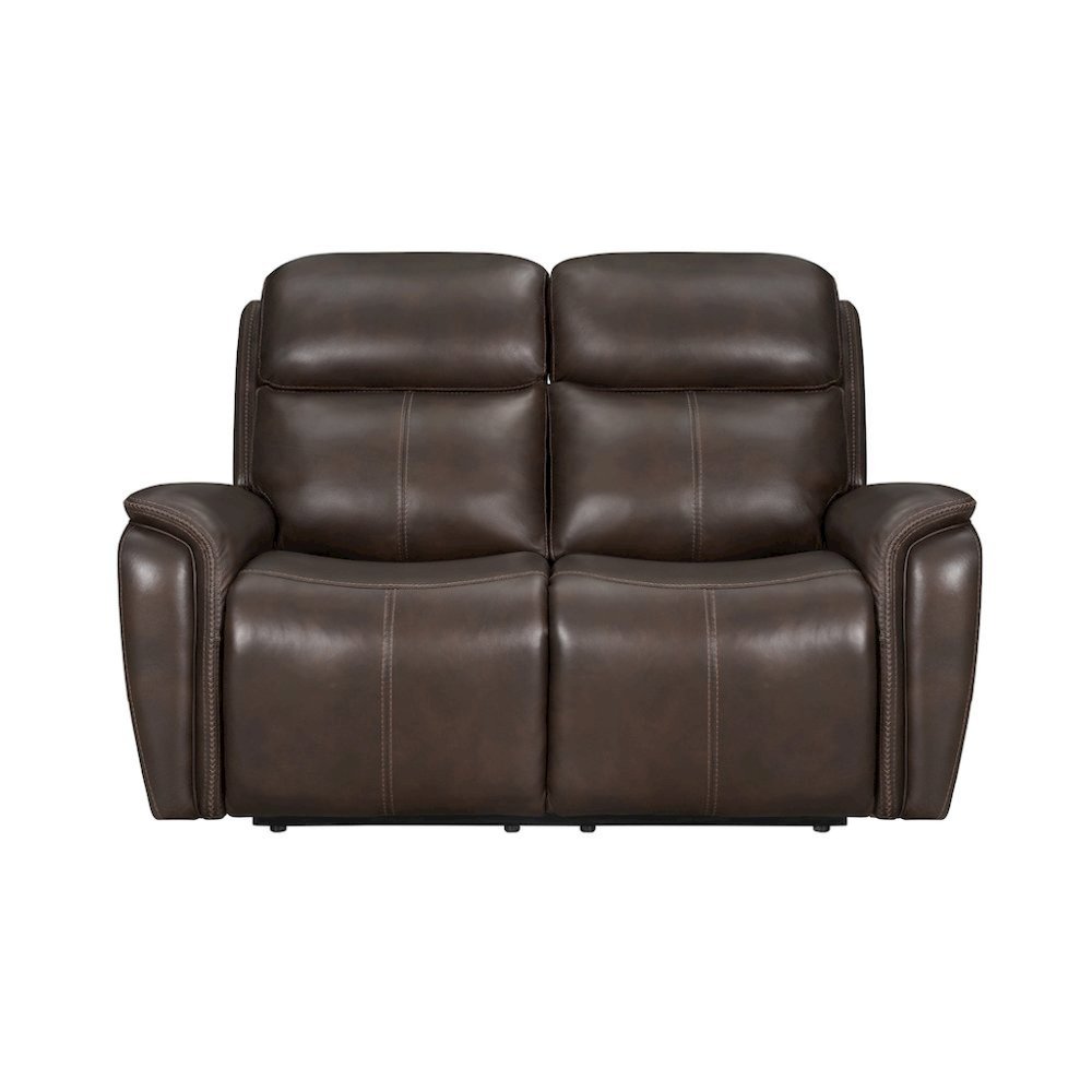 Brown Power Reclining Loveseat Recliner, Theater Seating for Home. Picture 4