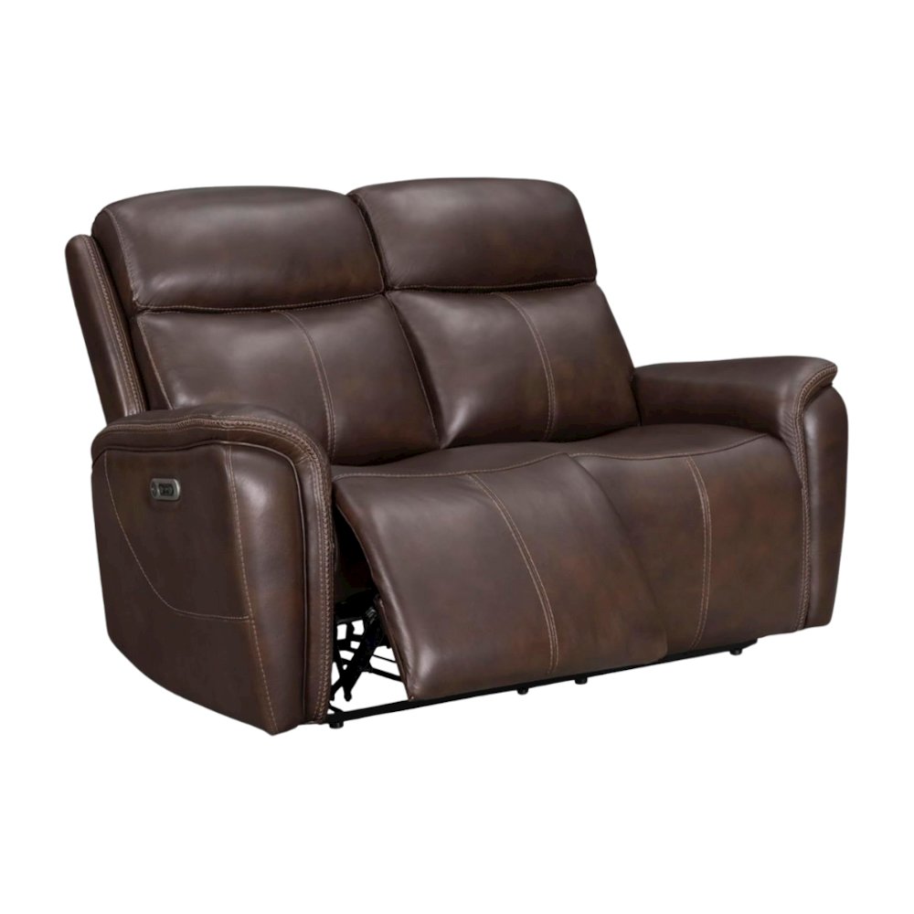 Brown Power Reclining Loveseat Recliner, Theater Seating for Home. Picture 1