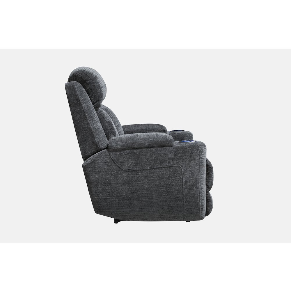 Dalton - Lucky Charcoal Power Reclining Sofa Loveseat and Recliner. Picture 7