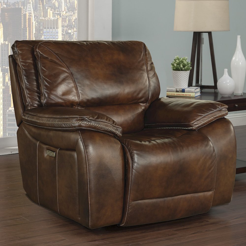Vail - Burnt Sienna Power Reclining Sofa Loveseat and Recliner. Picture 15
