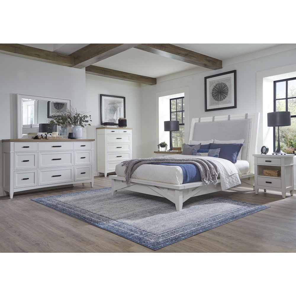 Parker House Americana Modern Bedroom Beveled Landscape Mirror. Picture 3