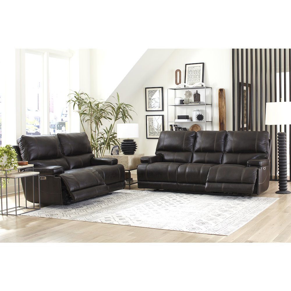 Verona Coffee - Powered By Freemotion Power Reclining Sofa Loveseat and Recliner. Picture 14