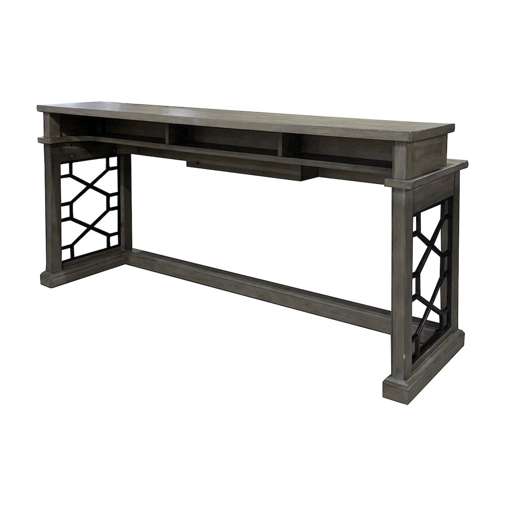 Smokey Grey Cocktail Table with 2 End Tables and Console Table with 3 Stools. Picture 4