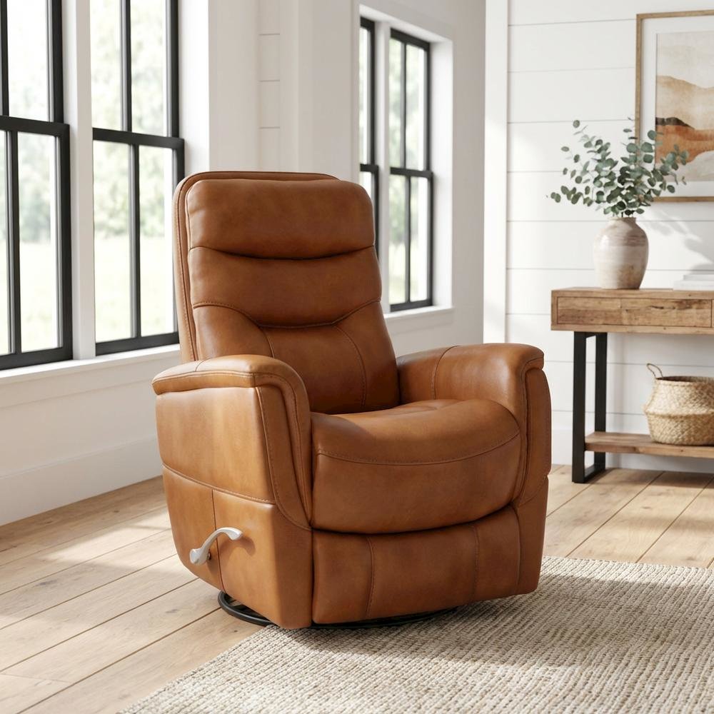 Gemini - Butterscotch Swivel Glider Recliner. Picture 2