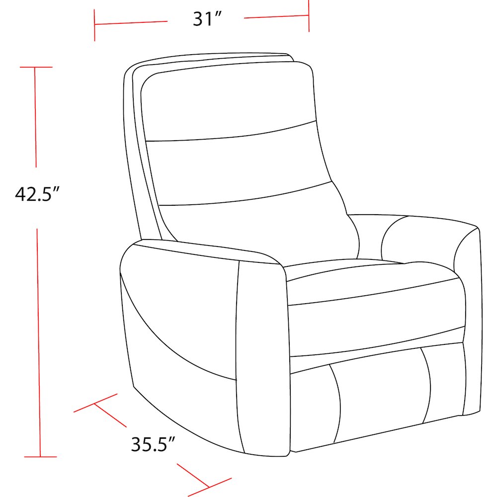 Hercules - Chocolate Swivel Glider Recliner. Picture 4