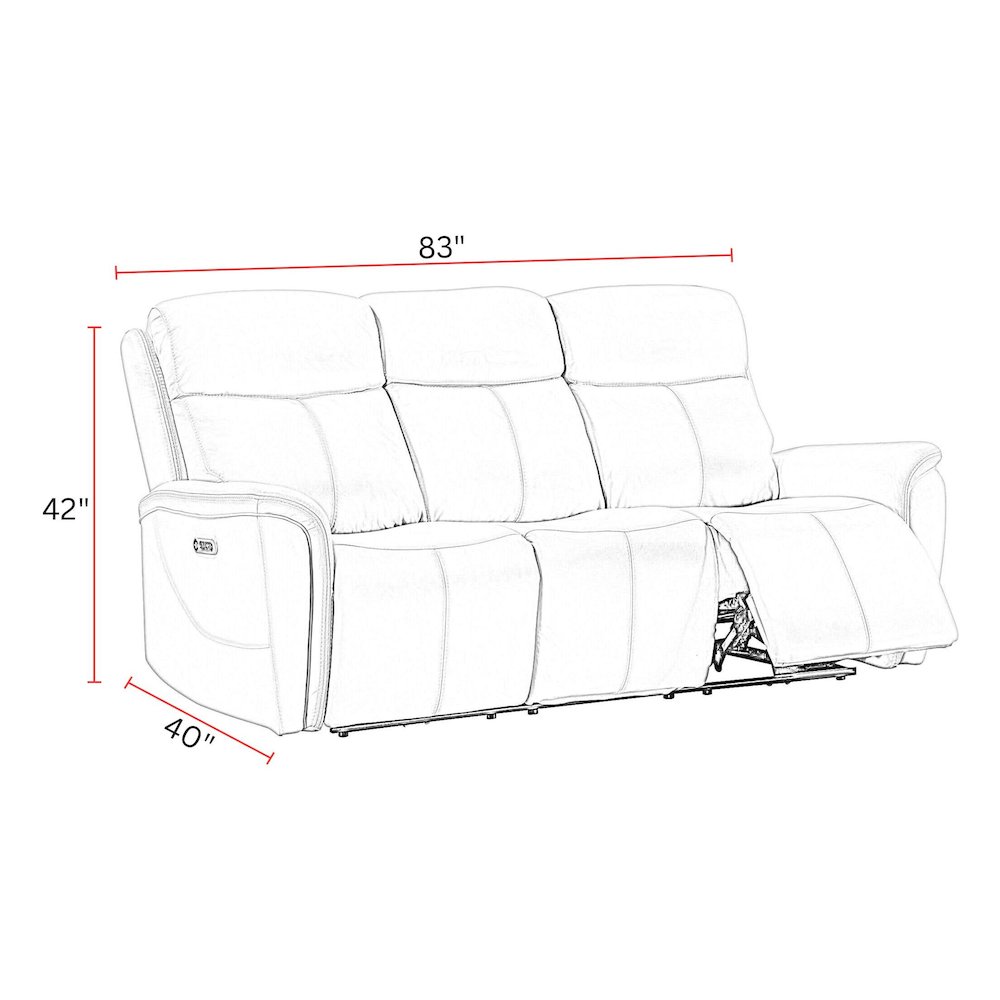 Cascade - Seamist Grey Power Reclining Sofa Loveseat and Recliner. Picture 17