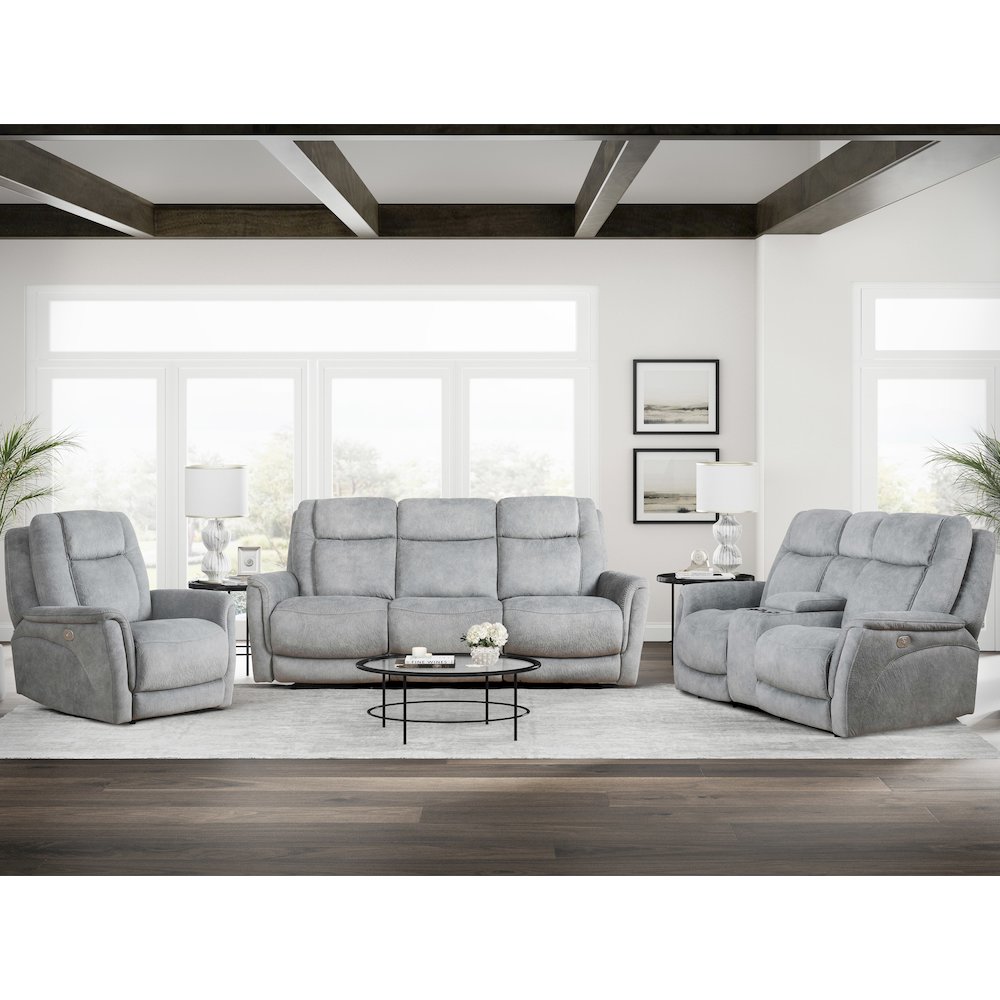 Linus - Hudson Grey Zero Gravity Power Reclining Sofa. Picture 6