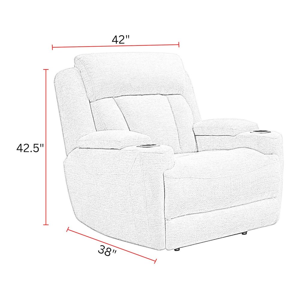 Dalton - Lucky Charcoal Power Reclining Sofa and Recliner. Picture 18