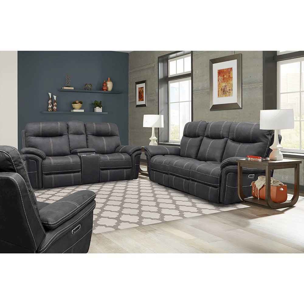 Mason - Charcoal Power Reclining Sofa. Picture 4