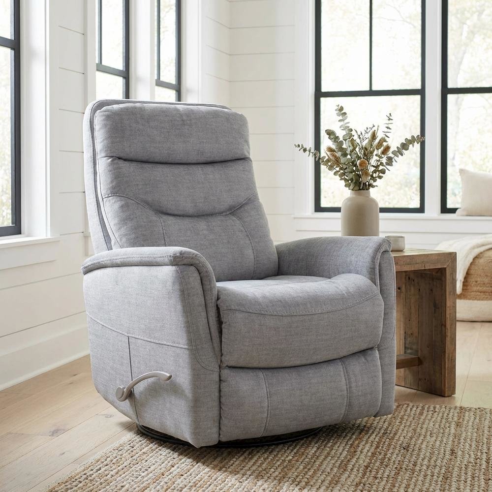 Gemini - Capri Silver Swivel Glider Recliner. Picture 2