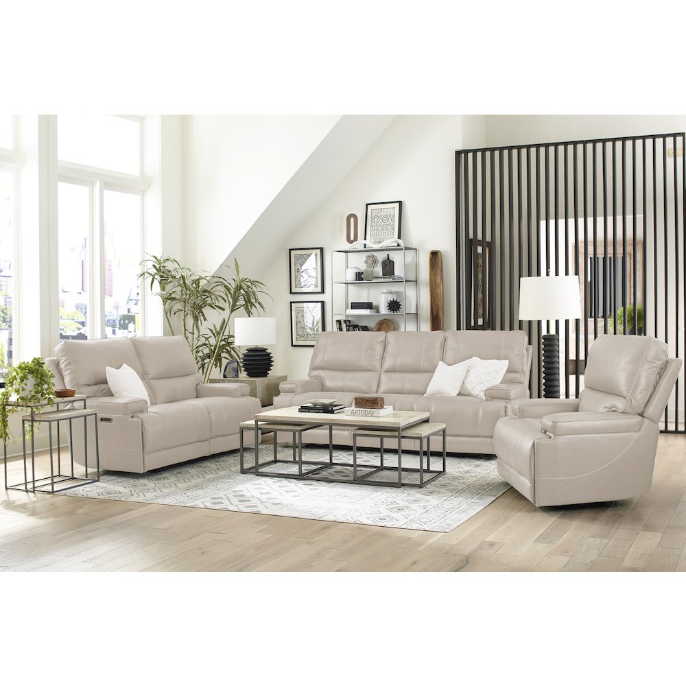 Whitman - Verona Linen - Powered By Freemotion Cordless Power Reclining Sofa. Picture 9