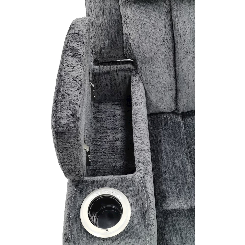 Dalton - Lucky Charcoal Power Reclining Sofa and Loveseat. Picture 15