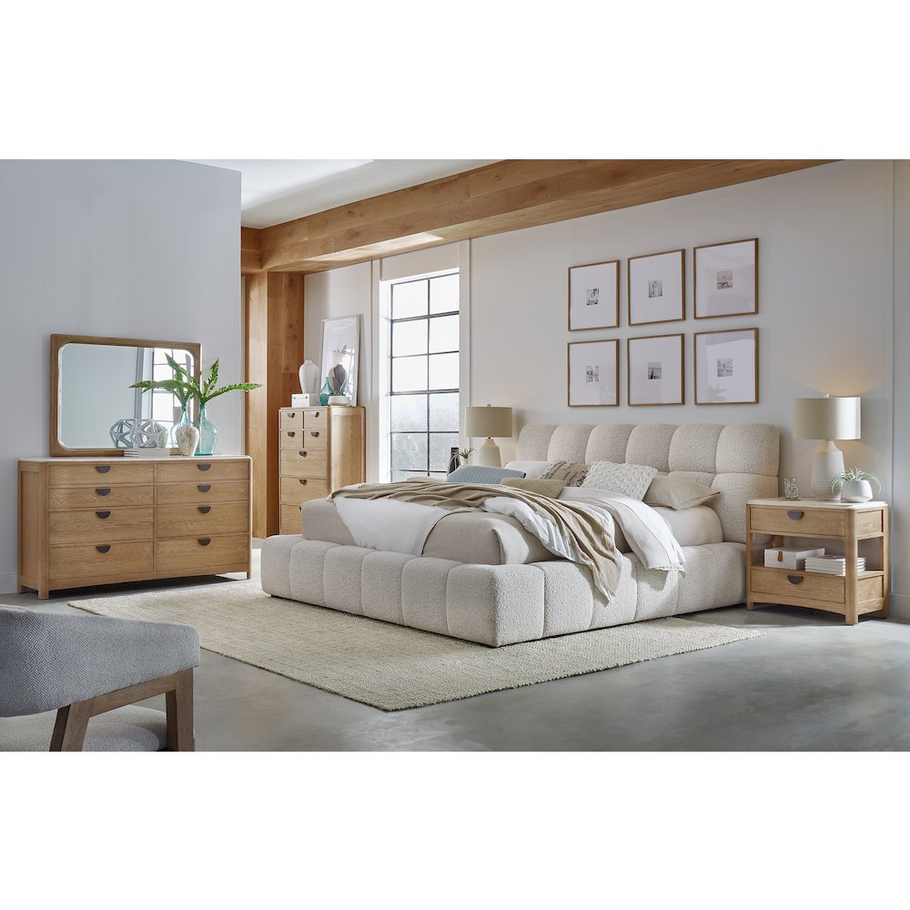 - Fluffy River Rock Queen Upholstered Bed. Picture 12