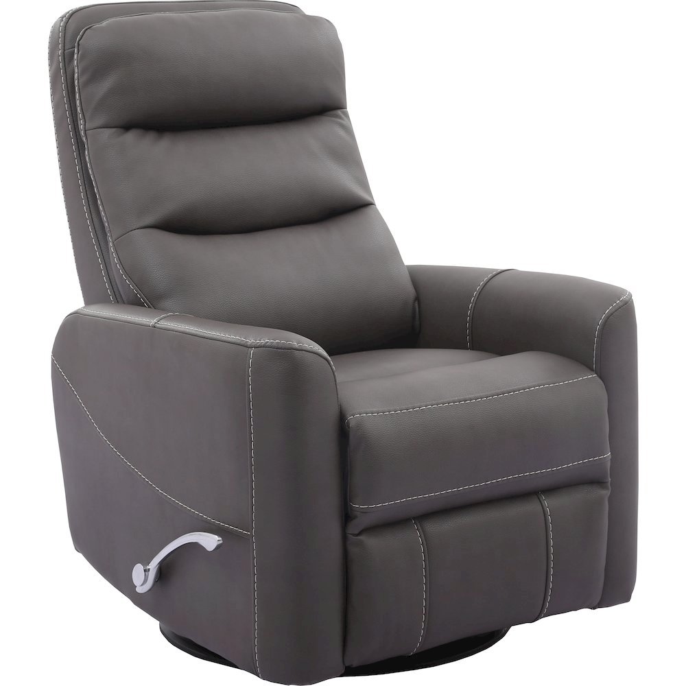 Haze Swivel Recliner Chair with Glider Base and Soft Fabric Comfort. Picture 1