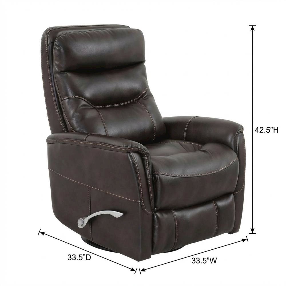 Gemini - Truffle Swivel Glider Recliner. Picture 5