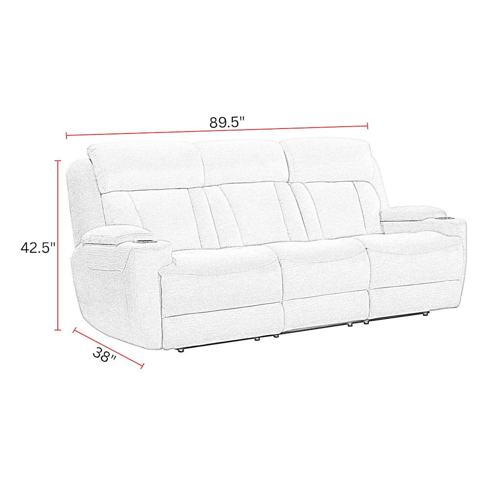 Dalton - Lucky Charcoal Power Reclining Sofa and Loveseat. Picture 16