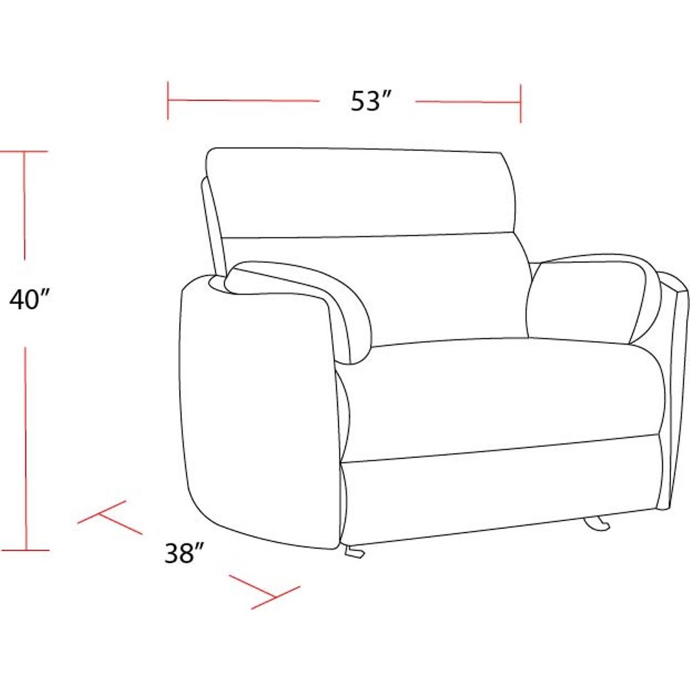 Radius Xl - Mineral Extra Wide Power Glider Recliner. Picture 11