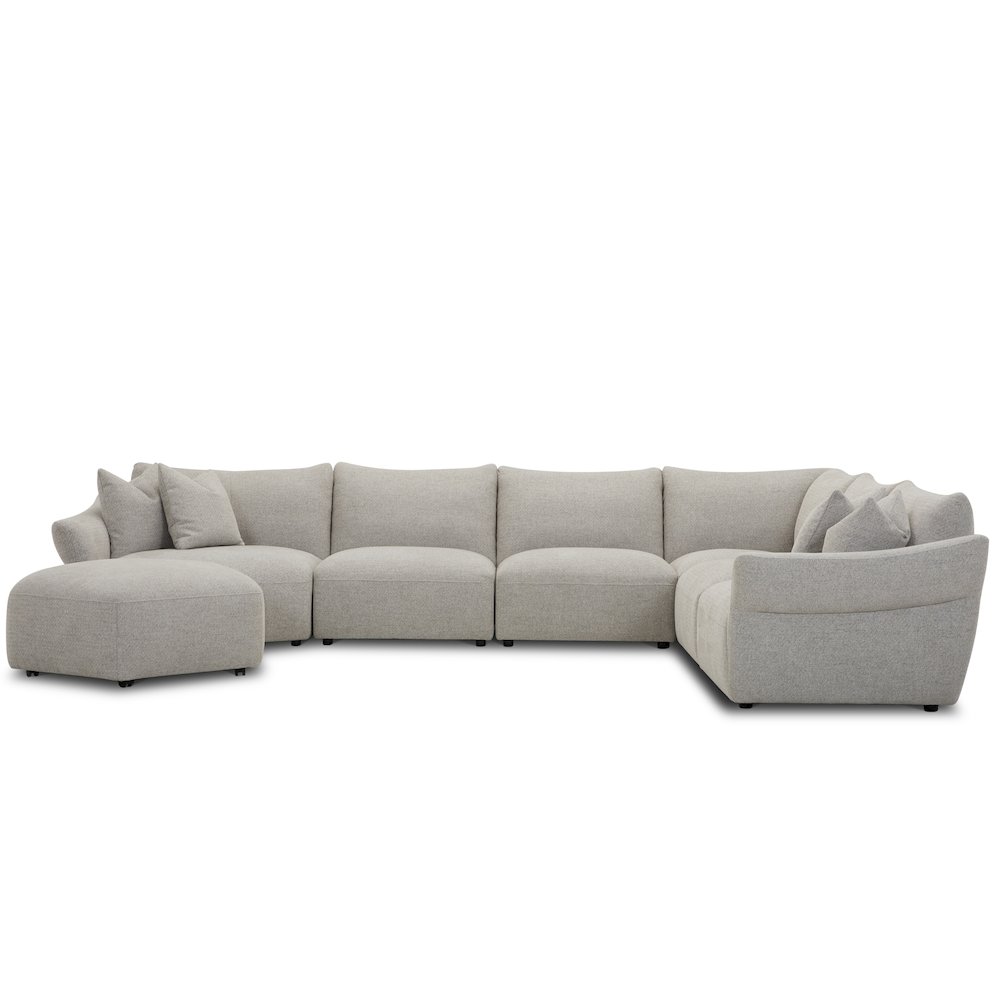 Playful - Canes Cobblestone Ottoman with Casters. Picture 6