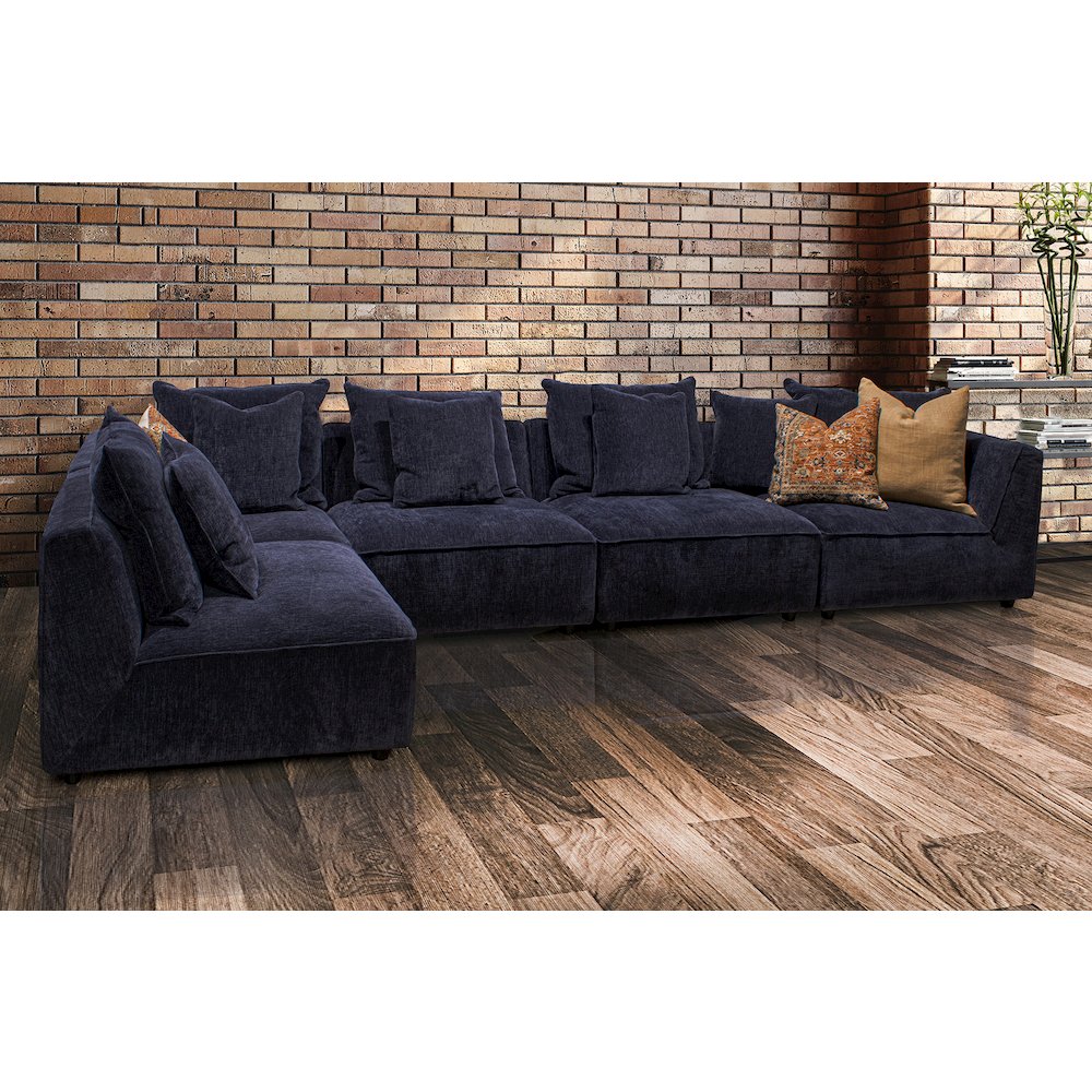 Recess - Reptile Blue 5 Piece Modular Sectional. Picture 5