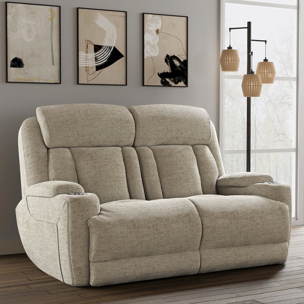 Dalton - Lucky Fawn Power Reclining Loveseat. Picture 4