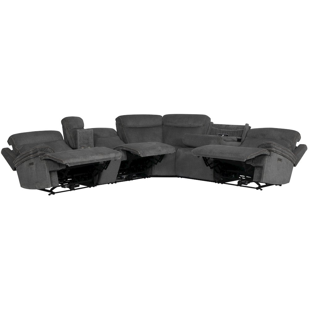 Alpine - Airy Midnight 6 Piece Zero Gravity Power Reclining Sectional. Picture 2