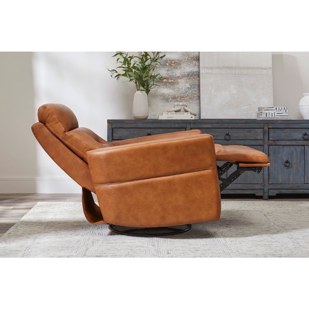 Remmington - Vintage Caramel Power Swivel Glider Recliner P2 Two Pack. Picture 9