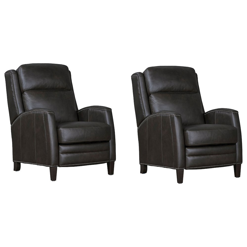 Vermont - Slate Noire Power Cordless High Leg Recliner P2 Two Pack. Picture 1