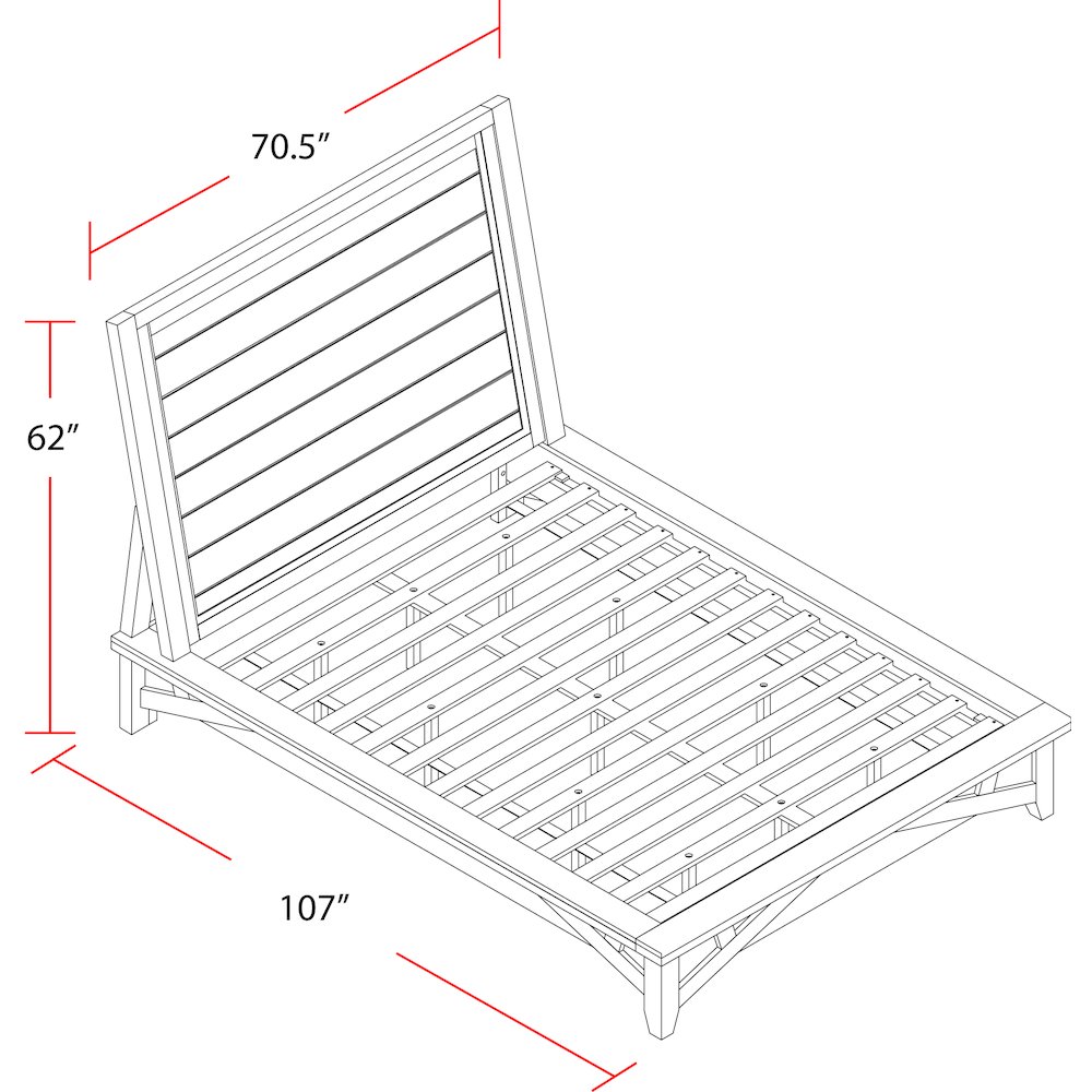 Modern Bedroom Queen Platform Bed. Picture 12