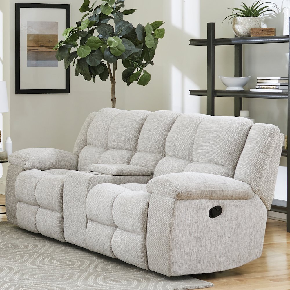 Buster - Opal Taupe Manual Reclining Sofa Loveseat and Recliner. Picture 18