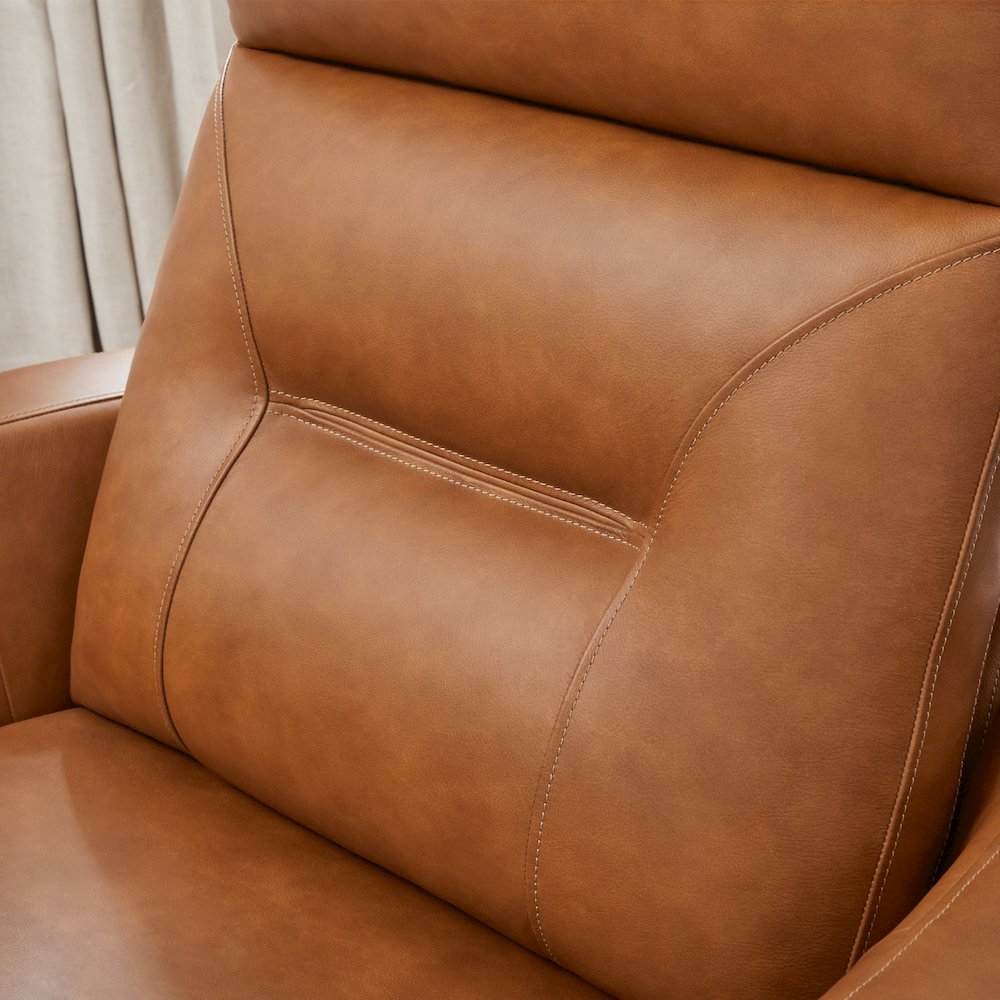 Remmington - Vintage Caramel Power Swivel Glider Recliner P2 Two Pack. Picture 10