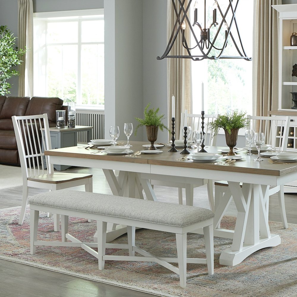 Modern Dining 49 In. Upholstered Counter Bench. Picture 5