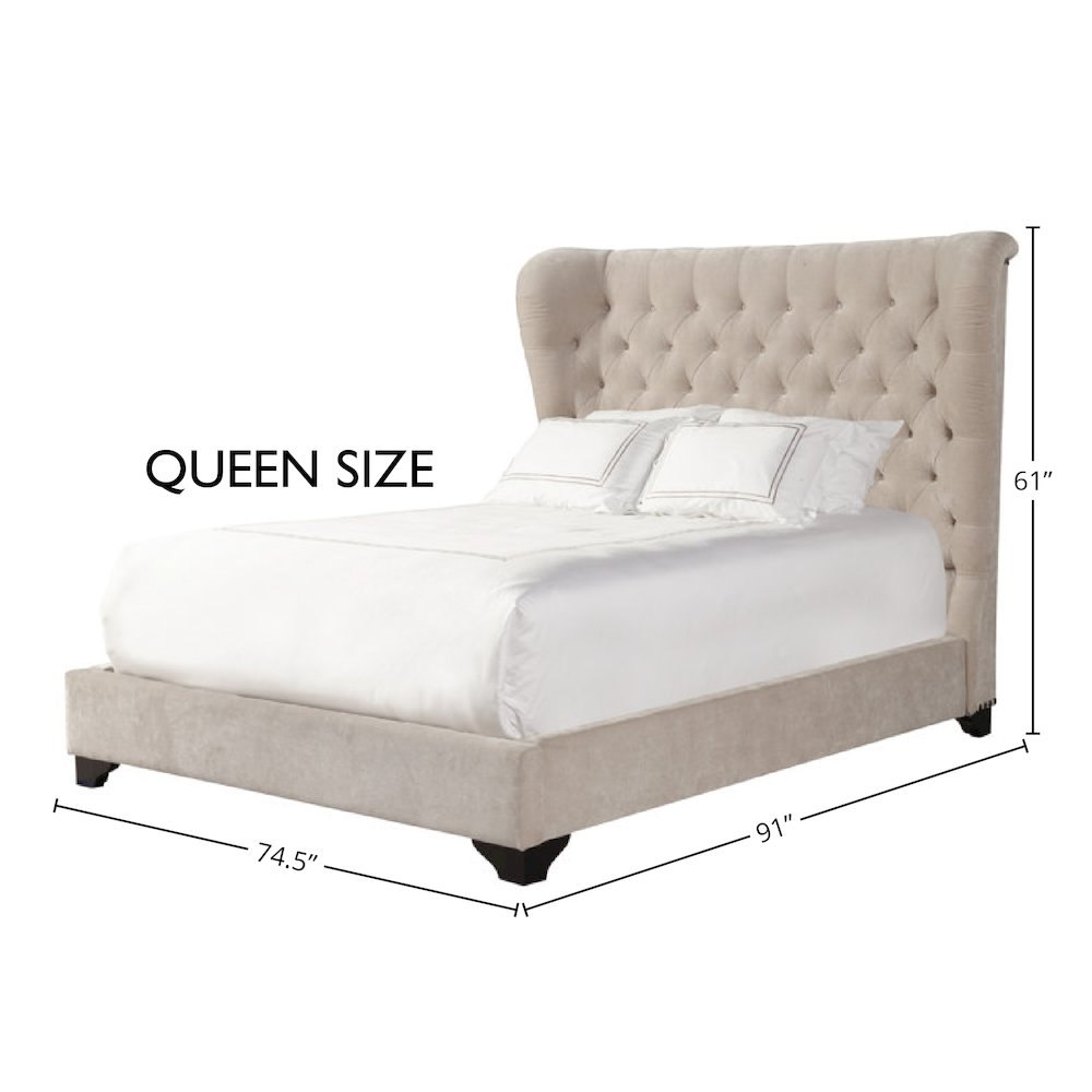 Chloe - Meringue Queen Bed. Picture 7